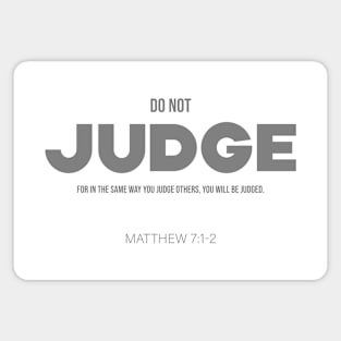 Bible Scripture Matthew 7:1-2 Quote Grey Magnet